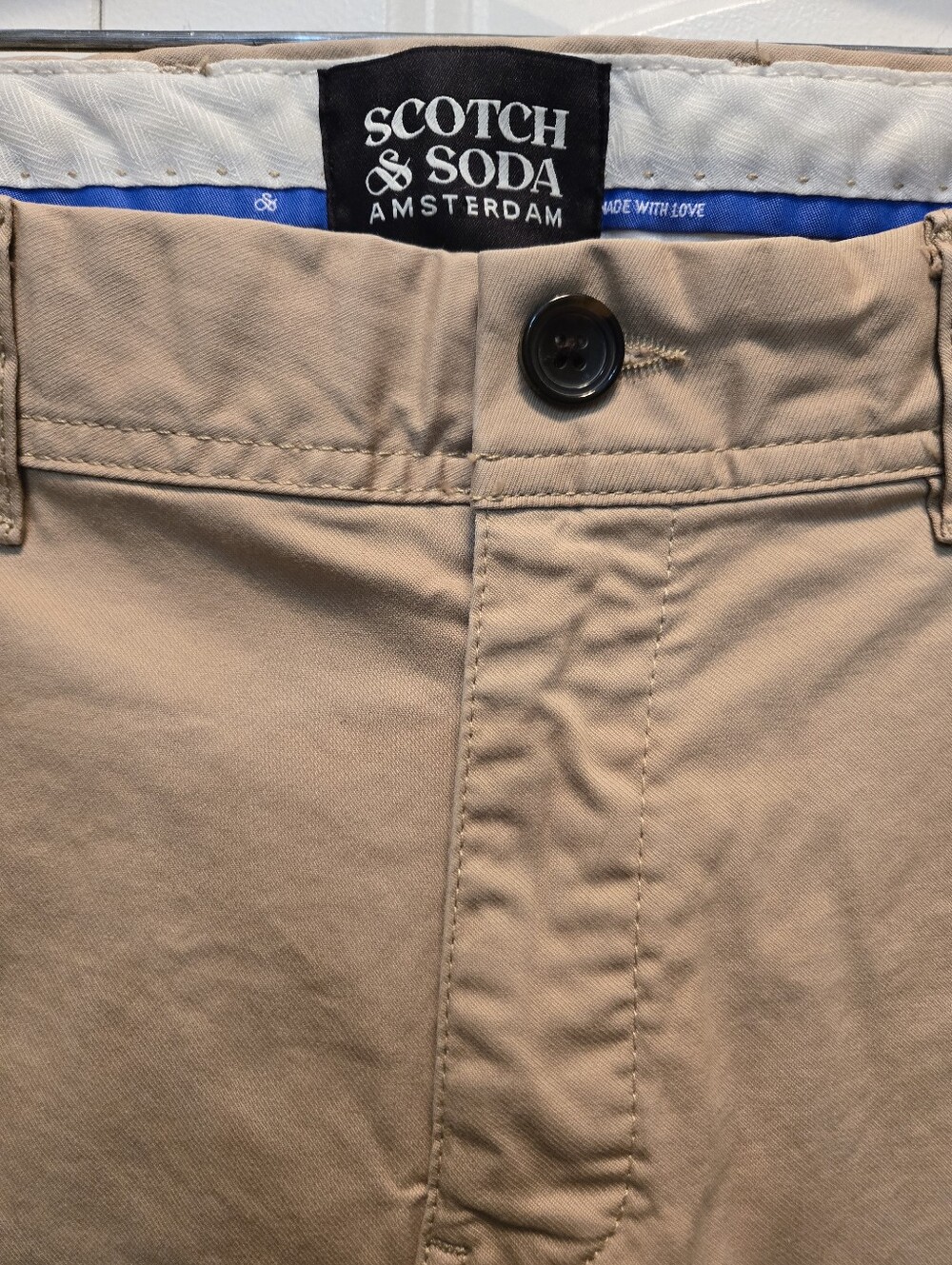Scotch & Soda Tan Chino Pants with Branded Patch - Picture 3 of 16